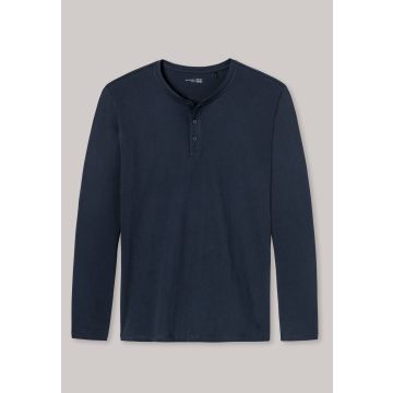 Schiesser Mix & Relax Shirt lange mouwen donkerblauw 163837-803 