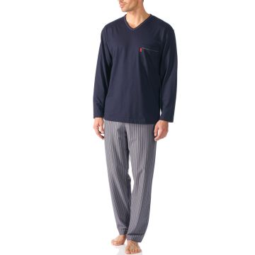 Mey Night Pyjama voor heren met gestreepte broek (21381)