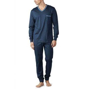 Mey Heren Pyjama met boord 18889 668 yacht blue