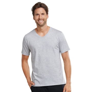 Schiesser Heren Mix en Relax T-shirt V-hals 169872 202 Grijs