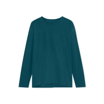 Schiesser dames Shirt l.mouwen mix en relax 182103 811 Petrol